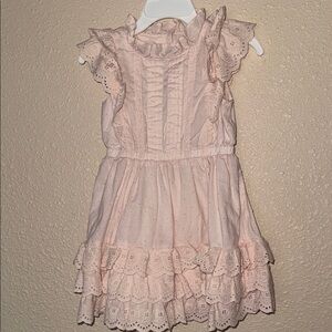 Janie and Jack Light Pink Eyelet Dress